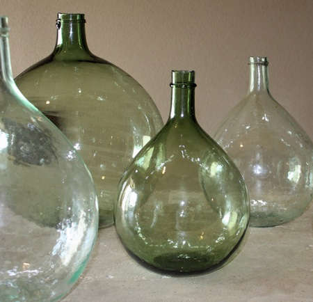 Accessories: Vintage Demijohn Bottles